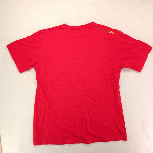 Under Armour Casual Crew Neck Short Sleeve Graphic T Shirt Mens Size L Red - Picture 9 of 9